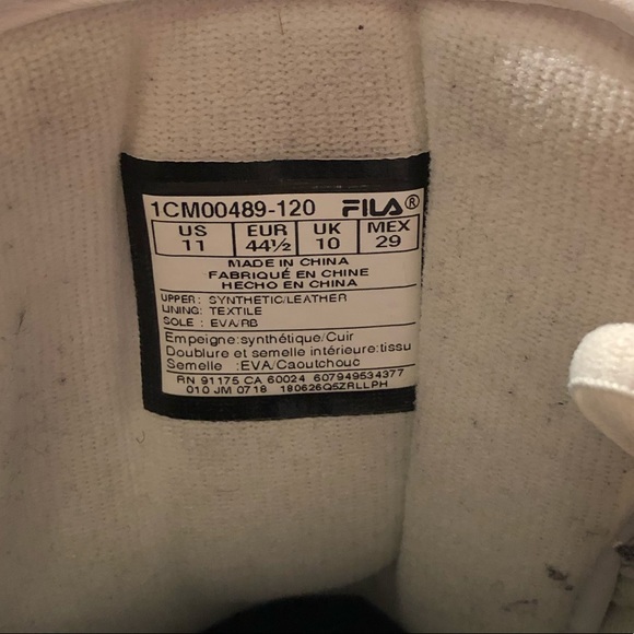 FILA Mens D Formation 1CM00489-120 White Casual Sneakers - Picture 10 of 16